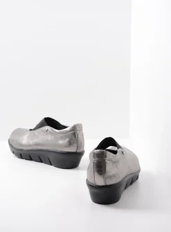 Instappers|Herfst/Winter<Wolky Cursa - grijs metallic nubuck grijsmetallicnubuck