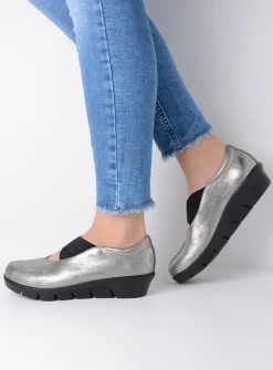 Instappers|Herfst/Winter<Wolky Cursa - grijs metallic nubuck grijsmetallicnubuck