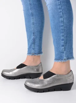Instappers|Herfst/Winter<Wolky Cursa - grijs metallic nubuck grijsmetallicnubuck