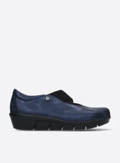 Instappers|Herfst/Winter<Wolky Cursa - marineblauw metallic nubuck marineblauwmetallicnubuck