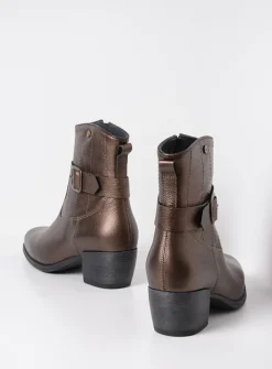 Halfhoge Laarzen|Cowboylaarzen<Wolky Dexter - brons leer bronsleer