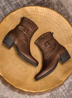 Halfhoge Laarzen|Cowboylaarzen<Wolky Dexter - brons leer bronsleer