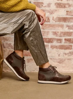 Hoge Veterschoenen|Wandelschoenen<Wolky e-Boot - asfalt combi leer asfaltcombileer