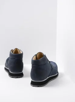 Hoge Veterschoenen|Wandelschoenen<Wolky e-Boot - blauw stretch nubuck blauwstretchnubuck