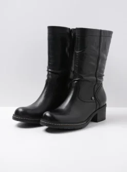 Halfhoge Laarzen|Herfst/Winter<Wolky Edmonton - zwart gepoetst leer zwartgepoetstleer