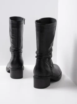 Halfhoge Laarzen|Herfst/Winter<Wolky Edmonton - zwart gepoetst leer zwartgepoetstleer