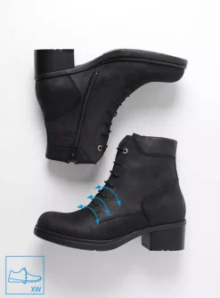Hoge Veterschoenen|Veterlaarzen<Wolky Edson XW - zwart nubuck zwartnubuck