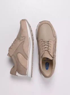 Lage Veterschoenen|Wandelschoenen<Wolky e-Go S2F - beige combi stretch leer beigecombistretchleer