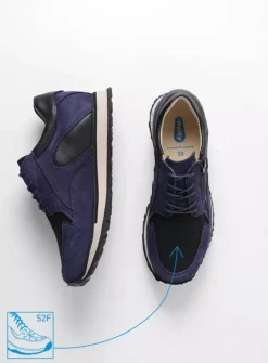 Lage Veterschoenen|Wandelschoenen<Wolky e-Go S2F - paars combi stretch leer paarscombistretchleer