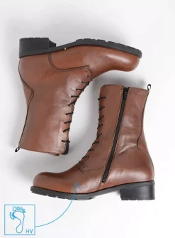 Veterlaarzen|Halfhoge Laarzen<Wolky Emery HV - 20430 cognac leer 20430cognacleer