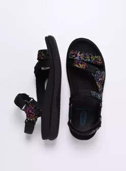 Sandalen<Wolky Energy Lady - zwart/multi flower nubuck