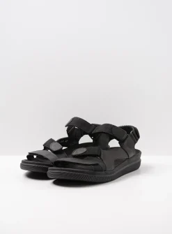 Sandalen Voor Heren<Wolky Energy Men - zwart gevet leer zwartgevetleer