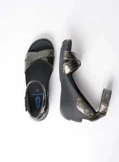Sandalen<Wolky Era - antraciet leer antracietleer