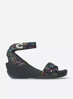 Sandalen<Wolky Era - zwart/multi flower nubuck