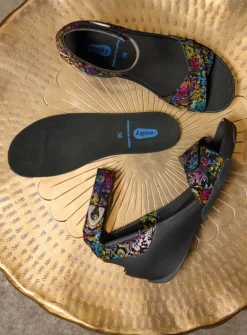 Sandalen<Wolky Era - zwart/multi flower nubuck