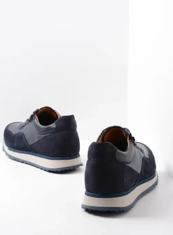 Veterschoenen Heren|Sneakers Heren<Wolky e-Runner - marineblauw combi leer marineblauwcombileer