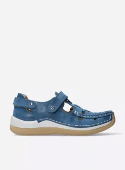 Bandschoenen<Wolky Esperanza - blauw effectleer blauweffectleer