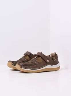 Bandschoenen<Wolky Esperanza - cederbruin leer cederbruinleer