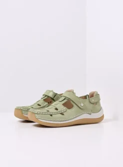 Bandschoenen<Wolky Esperanza - lichtgroen effectleer lichtgroeneffectleer