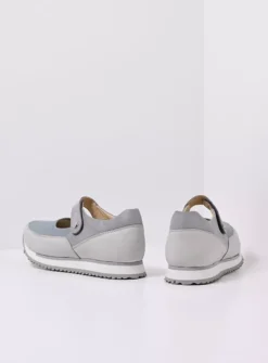 Wandelschoenen|Bandschoenen<Wolky e-Step - blauw combi stretch leer blauwcombistretchleer