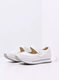 Wandelschoenen|Bandschoenen<Wolky e-Step - wit combi stretch leer witcombistretchleer
