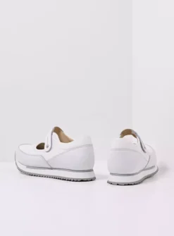 Wandelschoenen|Bandschoenen<Wolky e-Step - wit combi stretch leer witcombistretchleer