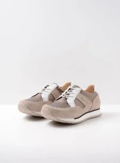 Lage Veterschoenen|Wandelschoenen<Wolky e-Walk - safari/brons leer safari/bronsleer