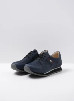 Lage Veterschoenen|Wandelschoenen<Wolky e-Walk - winterblauw stretch nubuck winterblauwstretchnubuck