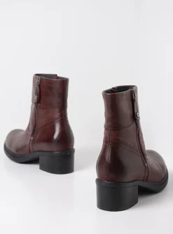 Halfhoge Laarzen|Enkellaarsjes<Wolky Fairview XW - bordeauxrood leer bordeauxroodleer