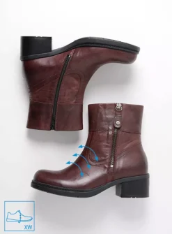 Halfhoge Laarzen|Enkellaarsjes<Wolky Fairview XW - bordeauxrood leer bordeauxroodleer