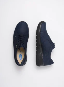 Lage Veterschoenen|Wandelschoenen<Wolky Feltwell - blauw nubuck blauwnubuck