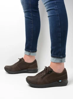 Lage Veterschoenen|Wandelschoenen<Wolky Feltwell - donkerbruin nubuck donkerbruinnubuck