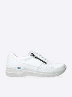 Lage Veterschoenen|Wandelschoenen<Wolky Feltwell - wit leer witleer