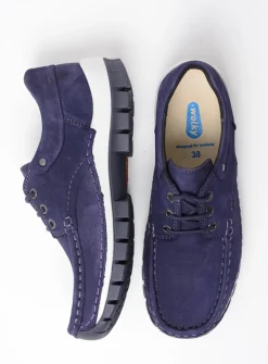 Lage Veterschoenen|Herfst/Winter<Wolky Fly - paars nubuck paarsnubuck