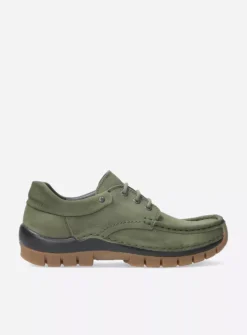 Lage Veterschoenen|Herfst/Winter<Wolky Fly - pesto groen nubuck pestogroennubuck