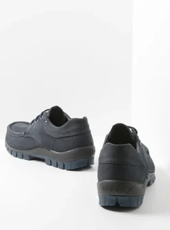 Veterschoenen Heren|Comfortschoenen Heren<Wolky Fly men - blauw nubuck blauwnubuck