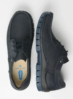Veterschoenen Heren|Comfortschoenen Heren<Wolky Fly men - blauw nubuck blauwnubuck