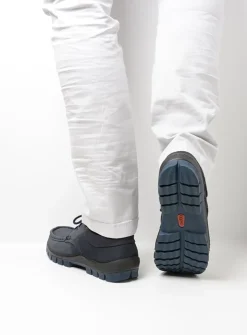 Veterschoenen Heren|Comfortschoenen Heren<Wolky Fly men - blauw nubuck blauwnubuck