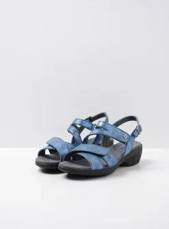 Sandalen<Wolky Fria - denim blauw leer denimblauwleer