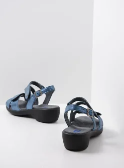 Sandalen<Wolky Fria - denim blauw leer denimblauwleer