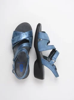 Sandalen<Wolky Fria - denim blauw leer denimblauwleer