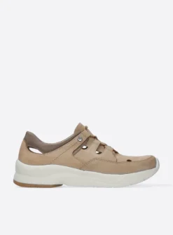 Lage Veterschoenen|Wandelschoenen<Wolky Galena - beige nubuck beigenubuck