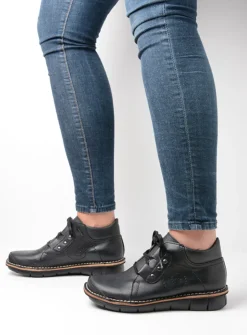 Hoge Veterschoenen|Herfst/Winter<Wolky Gallo Vegan - zwart