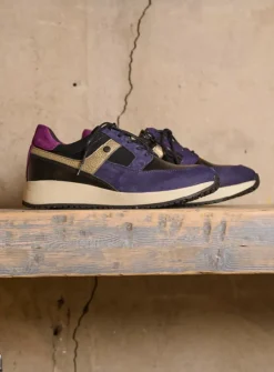 Lage Veterschoenen|Sneakers<Wolky Hammer - paars combi leer paarscombileer