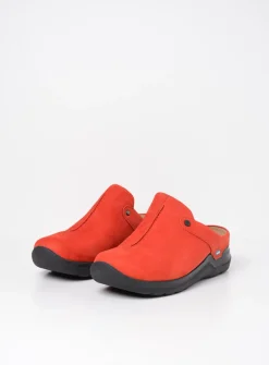 Slippers|Klompen<Wolky Holland DB - donkerrood nubuck donkerroodnubuck