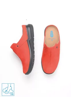 Slippers|Klompen<Wolky Holland DB - donkerrood nubuck donkerroodnubuck