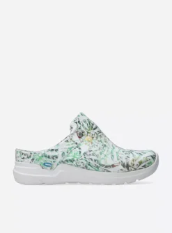 Slippers|Klompen<Wolky Holland DB - gebroken wit/groen nubuck gebrokenwit/groennubuck