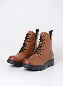 Hoge Veterschoenen|Veterlaarzen<Wolky Hope XW - cognac leer cognacleer