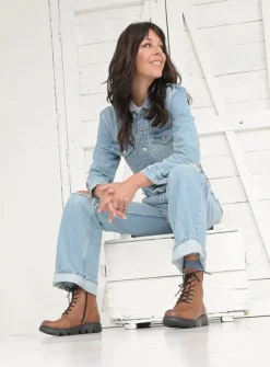 Hoge Veterschoenen|Veterlaarzen<Wolky Hope XW - cognac leer cognacleer