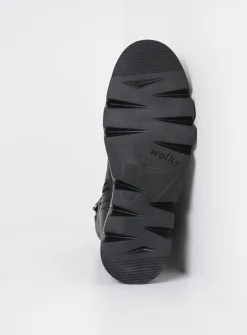 Veterlaarzen|Hoge Veterschoenen<Wolky Hope XW - zwart leer zwartleer